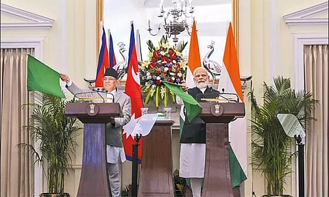 பிரதமர் மோடியுடன் நேபாள பிரதமர் சந்திப்பு: 7 ஒப்பந்தங்கள் கையெழுத்து