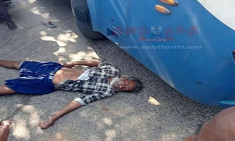 வடசேரி பஸ் நிலையத்தில் பஸ் சக்கரத்தில் சிக்கி பெயிண்டர் பலி