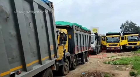 கேரளாவுக்கு அதிகபாரம் ஏற்றிச்சென்ற 18 லாரிகள் பறிமுதல் ரூ.6 லட்சம் அபராதம்