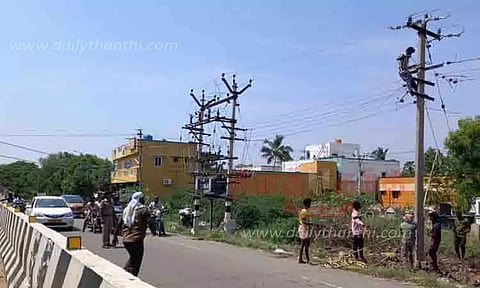 சூறைக்காற்றினால் சேதமடைந்த பகுதிகளில் சீரமைக்கும் பணிகள் தீவிரம்