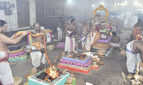 தேவநாத சாமி கோவிலில் பாலாலயம் நிறைவு
