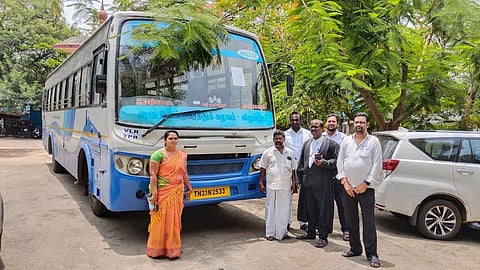 இழப்பீடு வழங்காததால் அரசு பஸ் ஜப்தி