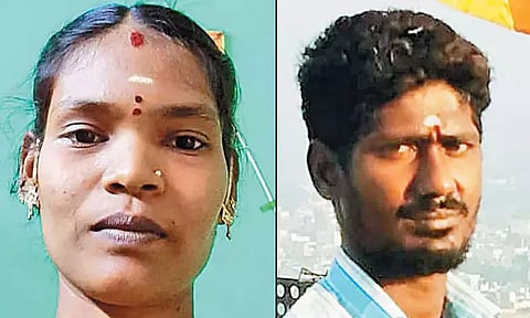 தலையில் அம்மிக்கல்லை போட்டு கணவரை கொன்ற கர்ப்பிணி மனைவி; மனைவியும் தூக்குப்போட்டு தற்கொலை