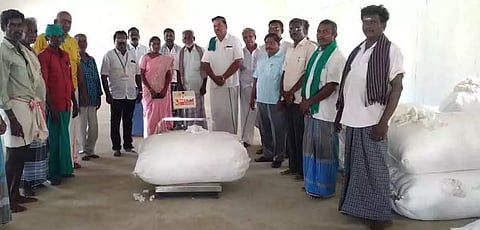 ஒழுங்குமுறை விற்பனை கூடத்தில் பருத்தி விற்பனை தொடங்கியது