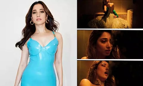 வெப் சீரிஸில் படுகவர்ச்சி...! படுக்கையறை காட்சியில் தமன்னா தாராளம்...!