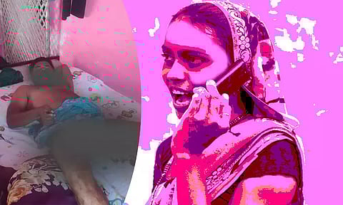 மொபைல் போனை பறித்த கணவன் அந்தரங்கப் பகுதியில் கொதிக்கும் எண்ணெயை ஊற்றிய மனைவி...!