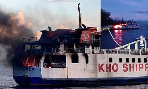 பிலிப்பைன்ஸ்: நடுக்கடலில் படகில் பயங்கர தீ விபத்து - 120 பேரின் நிலை என்ன?