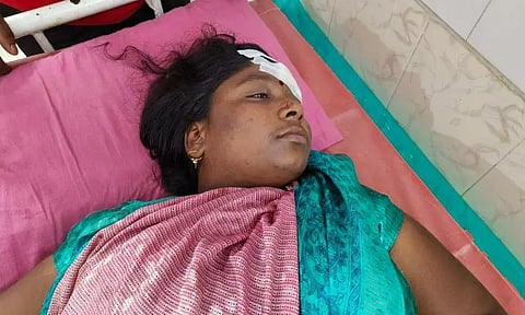 மரக்காணத்தில் துணிகரம் கணவருடன் மோட்டார் சைக்கிளில் சென்ற பெண்ணிடம் தாலி சங்கிலி பறிப்பு மர்ம ஆசாமிகள் கைவரிசை