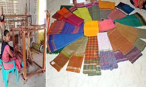 காரைக்குடி பகுதியில் நலிவடைந்து வரும் நெசவு தொழில் மாணவர்கள் சீருடைகளை ஆர்டராக வழங்க நெசவாளர்கள் வலியுறுத்தல்