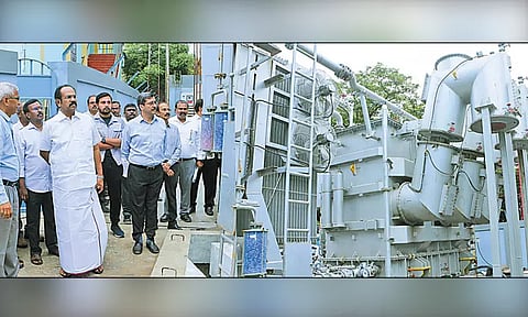 திருவான்மியூரில் கியாஸ் துணை மின்நிலையம் அமைக்கும் பணி - அமைச்சர் தங்கம் தென்னரசு நேரில் ஆய்வு
