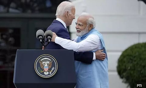 உலக அமைதிக்காக இந்தியாவும் அமெரிக்காவும் இணைந்து பணியாற்ற உறுதி - வெள்ளை மாளிகையில் பிரதமர் மோடி பேச்சு