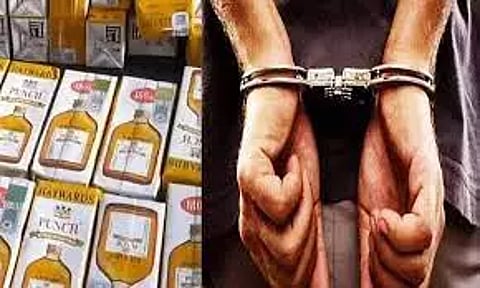 கர்நாடக மது விற்றவர் கைது