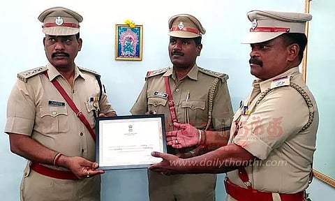 நிரவி போலீஸ் நிலையத்துக்கு விருது