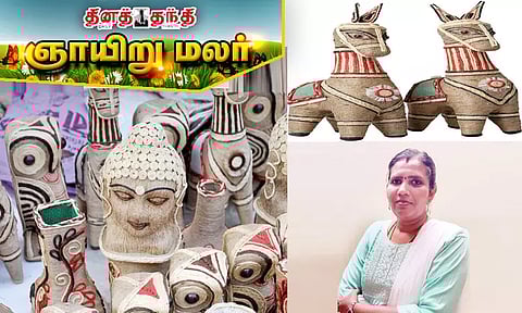 சணல் பொருட்களில் உருவாகும் கலைப்பொக்கிஷங்கள்..!