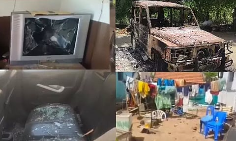 அதிமுக முன்னாள் எம்.எல்.ஏ வீடு சூறை; காருக்கு தீ வைப்பு - மதுரையில் பரபரப்பு