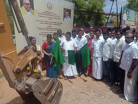 மெஞ்ஞானபுரத்திலிருந்து காயாமொழி இணைப்பு சாலை பணி..!!