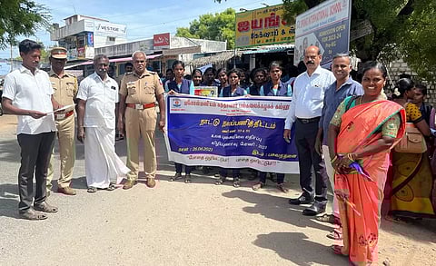 ஓட்டப்பிடாரம் அருகே போதைப் பொருள் ஒழிப்பு விழிப்புணர்வு ஊர்வலம்