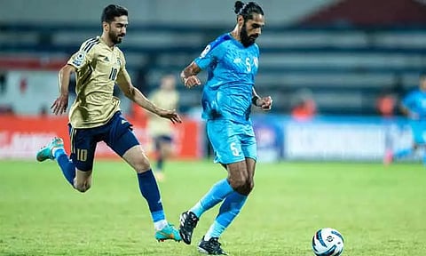 தெற்காசிய கால்பந்து போட்டி: இந்தியா-குவைத் அணிகள் மோதிய போட்டி 'டிரா'