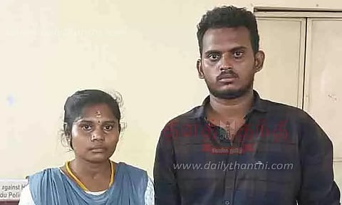 போலீஸ் நிலையத்தில் காதல் திருமண ஜோடி தஞ்சம்