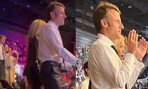 பிரான்சில் ஒருபுறம் மக்கள் போராட்டம்; மறுபுறம் கச்சேரியில் நடனம் ஆடிய அதிபரால் பரபரப்பு