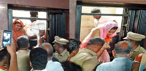 ஓட்டலில் 'லிப்ட்' பழுதானதால் நடுவழியில் குழந்தைகள் உள்பட 7 பேர் பரிதவிப்பு