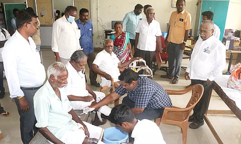 மாற்றுத்திறனாளிகளுக்கு உதவி உபகரணங்கள் வழங்க அளவீடு முகாம்