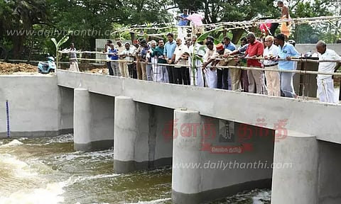 கல்லணையில் இருந்து காரைக்காலுக்கு காவிரிநீர் வந்தது