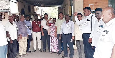 பி.எஸ்.என்.எல். ஓய்வூதியர்கள் ஆர்ப்பாட்டம்