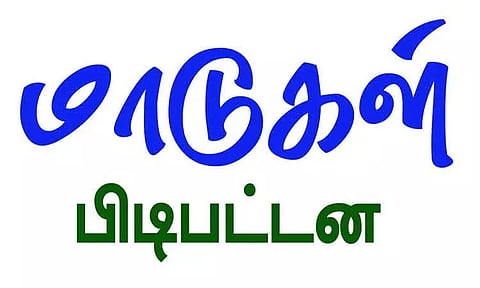 சாலையில் சுற்றித்திரிந்த மாடுகள் பிடிக்கப்பட்டன