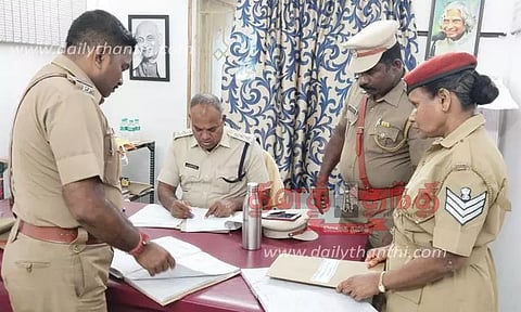 தவளக்குப்பம் போலீஸ் நிலையத்தில் ஆய்வு