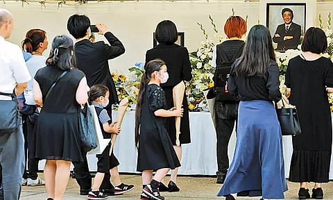 ஜப்பானில் முன்னாள் பிரதமர் ஷின்ஜோ அபேயின் நினைவுதினம்