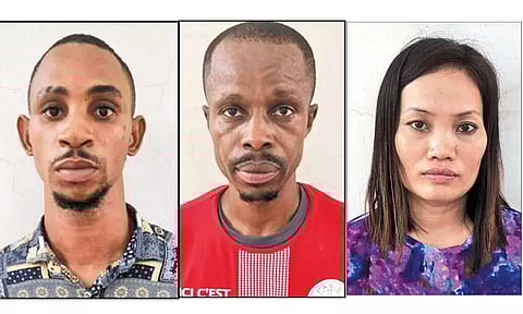 ஆன்லைன் மூலம் ரூ.1.22 லட்சம் மோசடி: நைஜீரிய ஆசாமிகள்-பெண் கைது