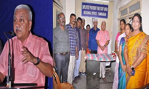 வருங்கால வைப்பு நிதி தாம்பரம் மண்டல அலுவலக தொழிற்சங்க தலைவராக நாராயணன் திருப்பதி பொறுப்பேற்பு