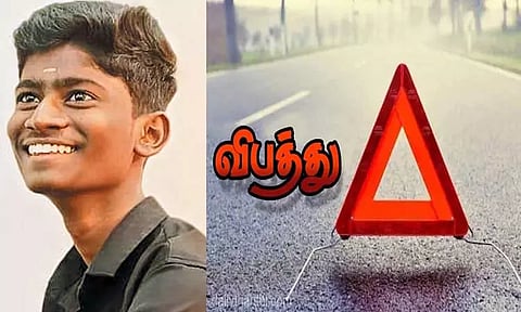 மாதவரம் அருகே பஸ் சக்கரத்தில் சிக்கி பிளஸ்-2 மாணவர் பலி
