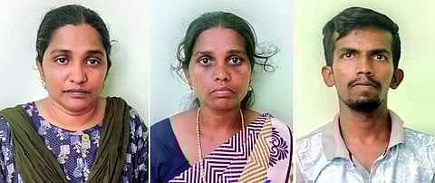 490 பவுன் நகை மோசடி; பெண்கள் உள்பட 3 பேர் கைது