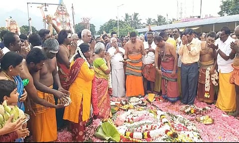 வனபத்ரகாளியம்மன் கோவிலில் குண்டம் கண் திறப்பு நிகழ்ச்சி