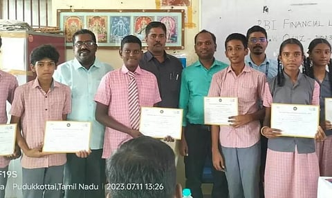 நிதியியல் கல்வி பற்றிய மாவட்ட அளவிலான வினாடி-வினா போட்டி