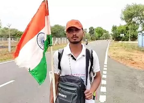 காஷ்மீர் முதல் கன்னியாகுமரி வரை விவசாயி நடைபயணம்