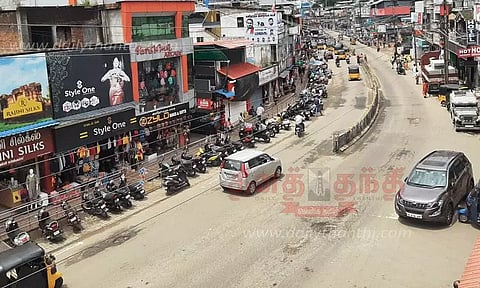 கூடலூரில் வாகன போக்குவரத்து குறைந்தது