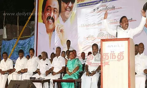 'நாட்டின் இறையாண்மையை காத்து உள்ளது, கருணாநிதியின் பேனா' - ஆ.ராசா பேச்சு