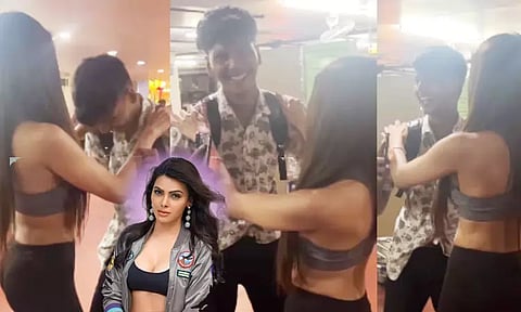 விமான நிலையத்தில் பயந்து ஓடும் இளைஞரிடம் ஆபாசமாக நடந்து கொண்ட கவர்ச்சி நடிகை...!