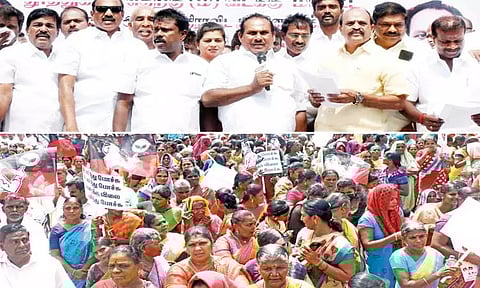 தூத்துக்குடியில் விலைவாசி உயர்வை கண்டித்து அ.தி.மு.க.வினர் ஆர்ப்பாட்டம்