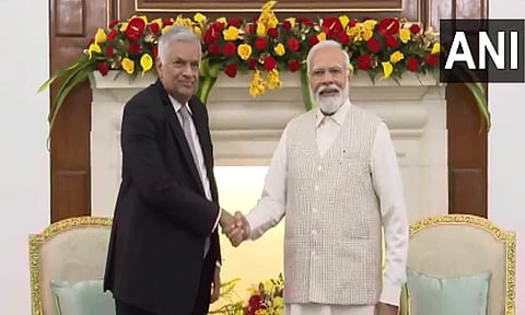 பிரதமர் மோடியுடன் இலங்கை அதிபர் ரணில் விக்ரமசிங்கே சந்திப்பு