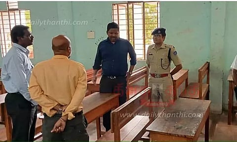 தேர்வு மையங்களில் கலெக்டர் ஆய்வு