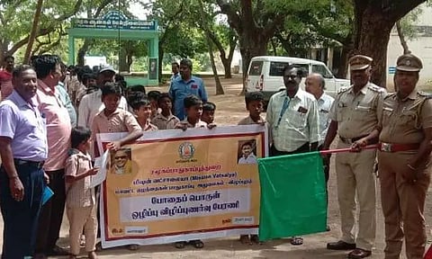 வளவனூரில் போதைப்பொருள் ஒழிப்பு விழிப்புணர்வு பேரணி