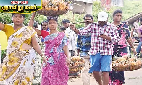 அன்னாசிப்பழத்தின் விலை 5 ரூபாய்