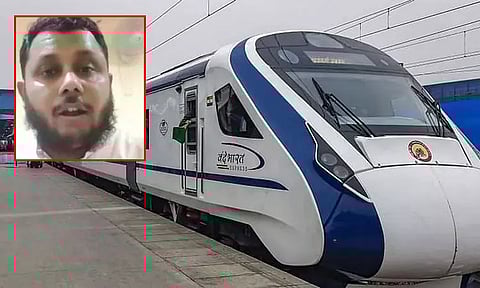 சிறுநீர் கழிக்க அவசரத்தில் வந்தே பாரத் எக்ஸ்பிரஸ் ரெயிலில் ஏறிய நபருக்கு நேர்ந்த கதி...