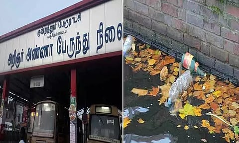 குன்றத்தூர் பஸ் நிலையத்தில் கட்டண கழிப்பிட கழிவுகளை மழைநீர் கால்வாயில் விடுவதால் தொற்றுநோய் பரவும் அபாயம்