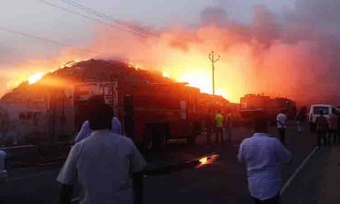 மாநகராட்சி குப்பை கிடங்கில் பயங்கர தீ விபத்து