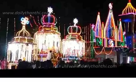 தூய இஞ்ஞாசியார் ஆலயத்தில் தேர்பவனி